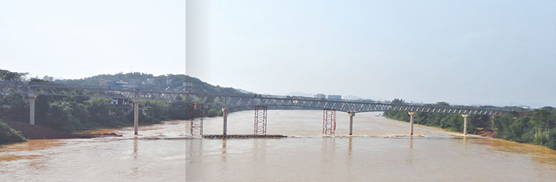 梅县机场跨河灯光桥工程
